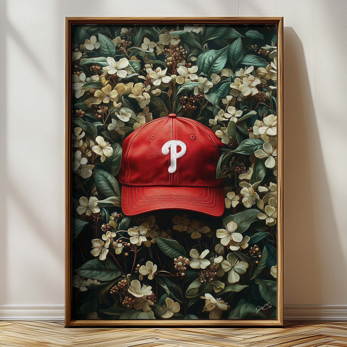 Philadelphia Phillies Floral Art Print