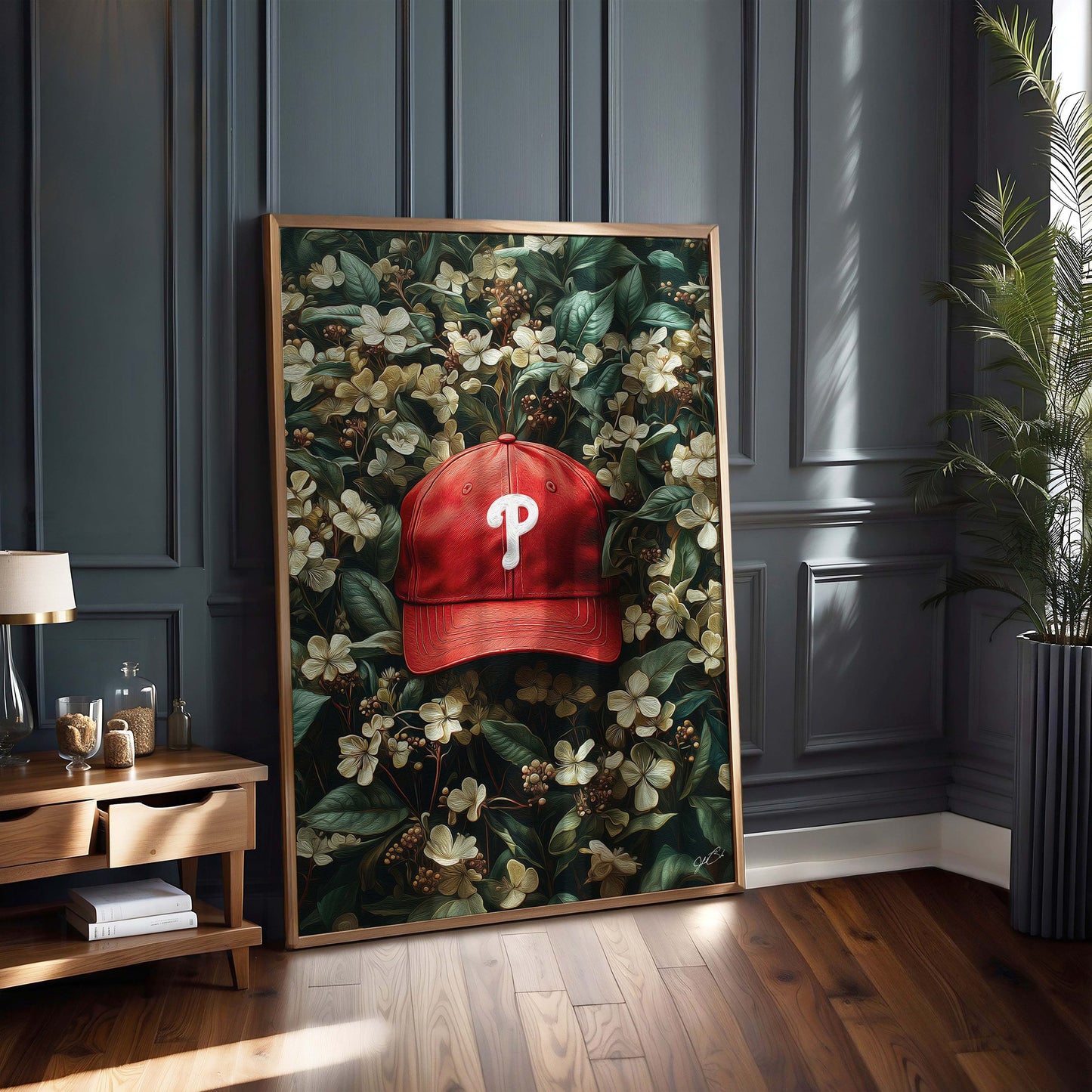 Philadelphia Phillies Floral Art Print