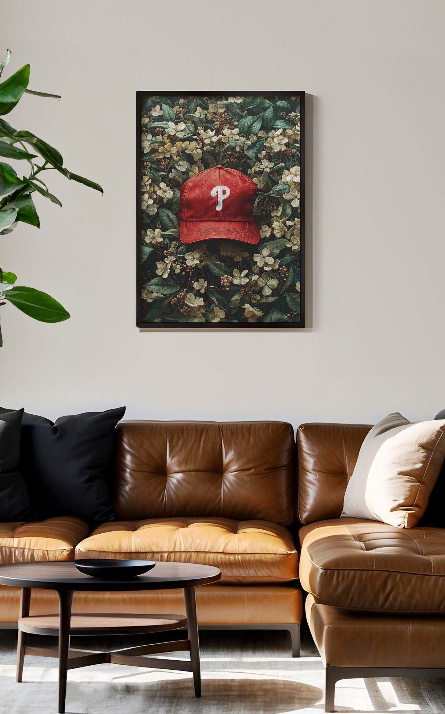 Philadelphia Phillies Floral Art Print