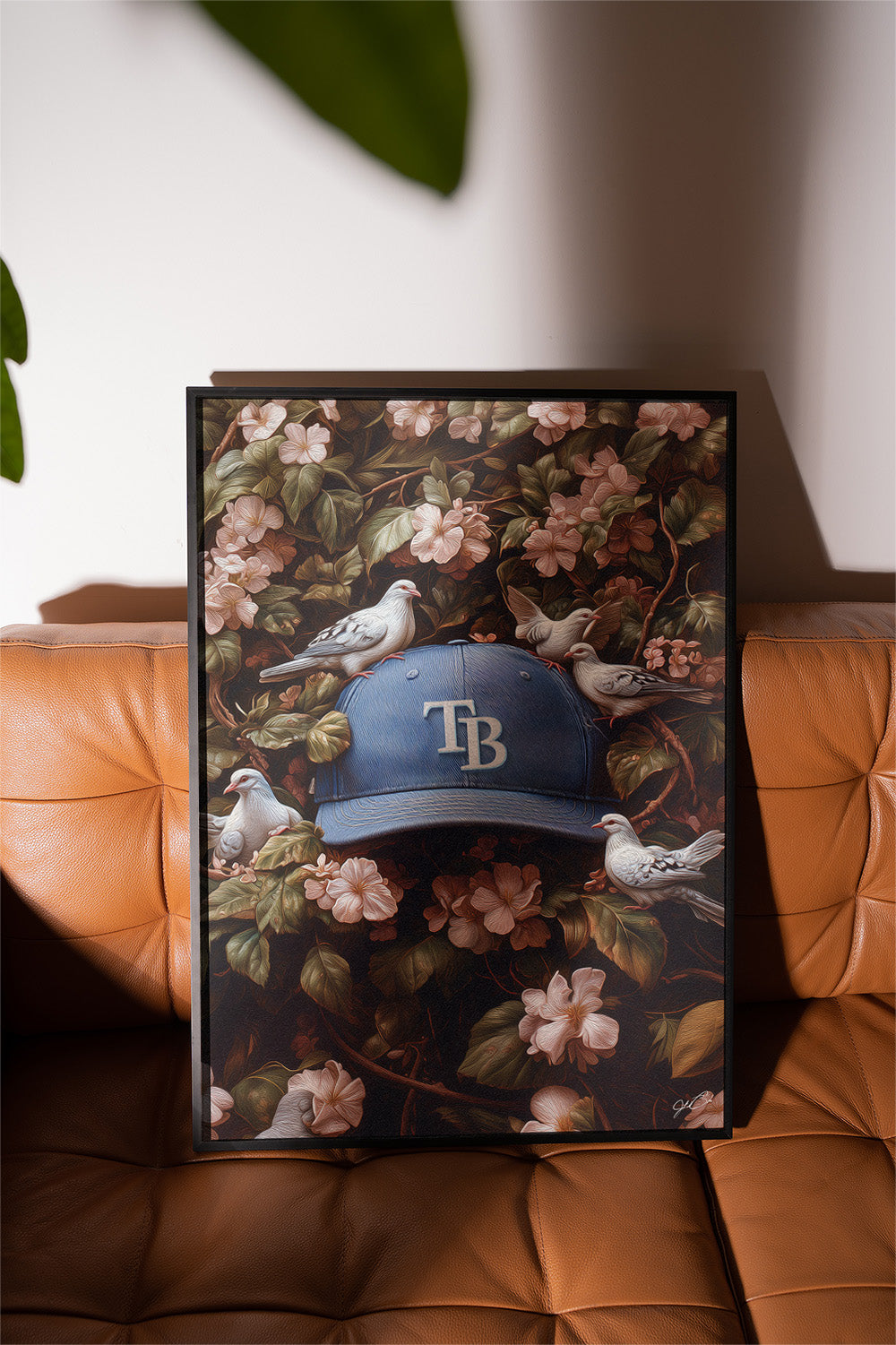 Tampa Bay Rays Floral Art Print