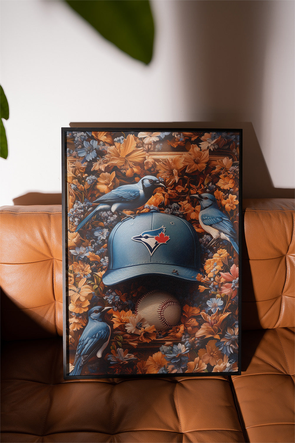 Toronto Blue Jays Floral Art Print