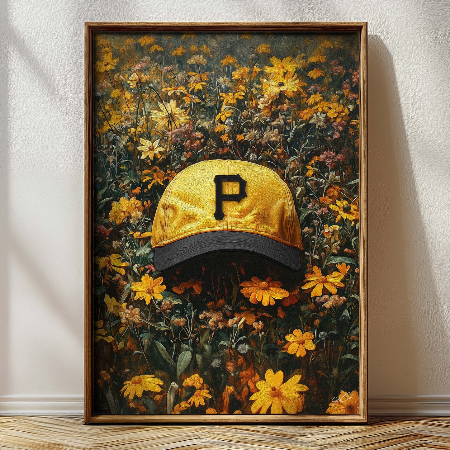 Pittsburg Pirates Floral Art Print
