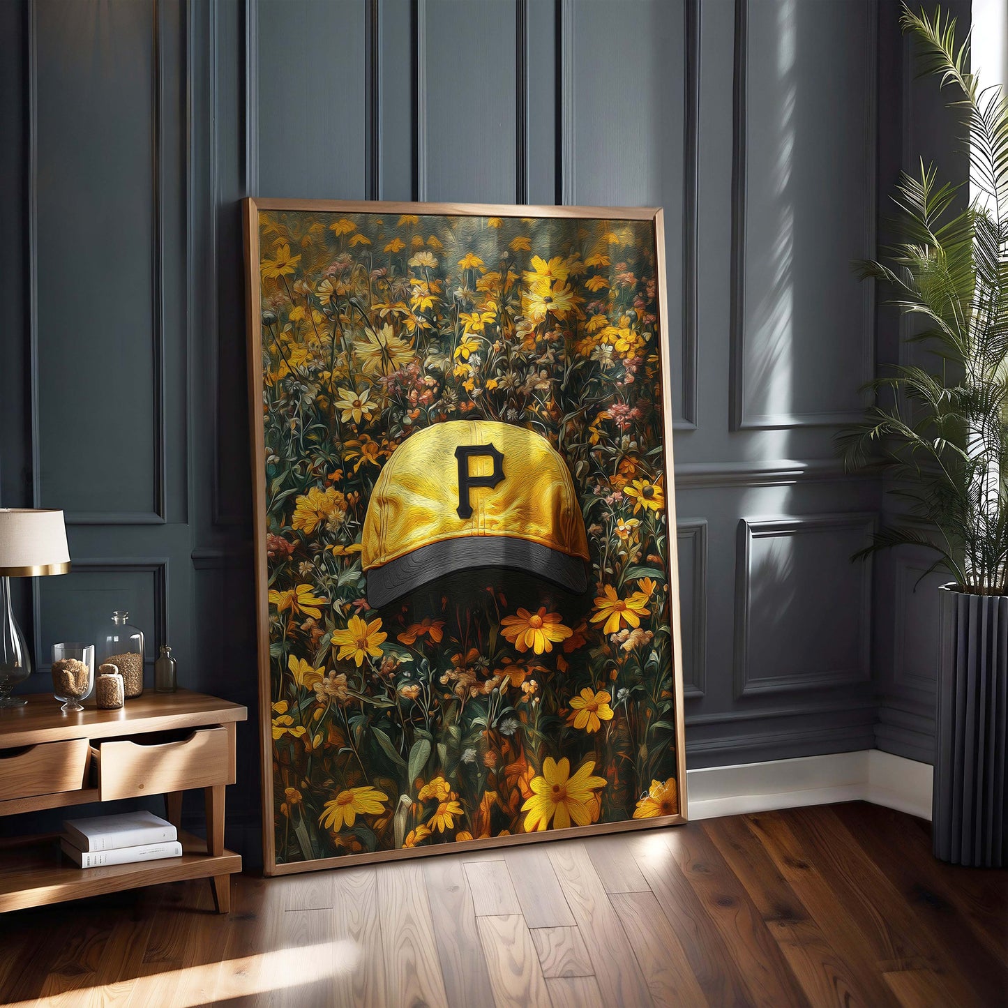 Pittsburg Pirates Floral Art Print