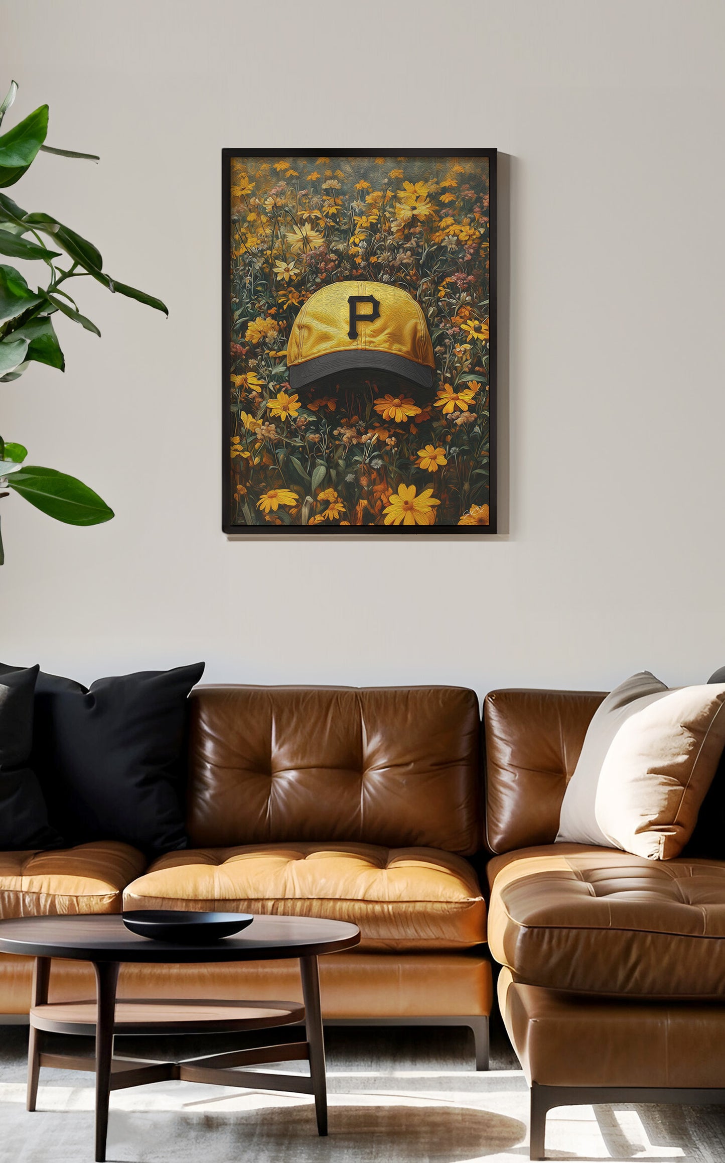 Pittsburg Pirates Floral Art Print