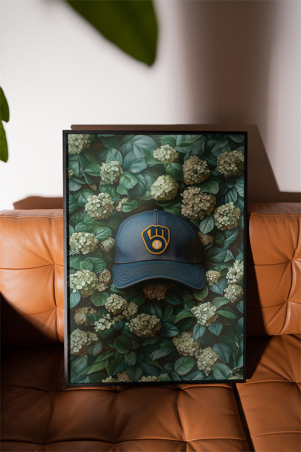 Milwaukee Brewers Floral Art Print