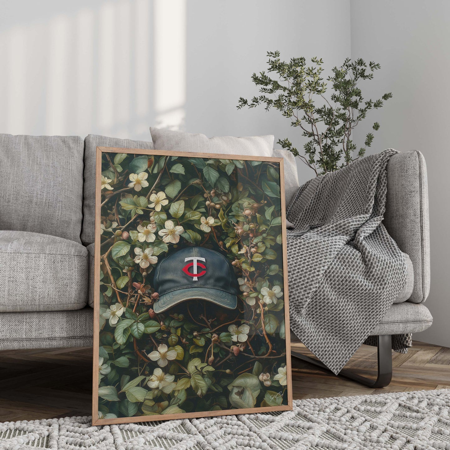 Minnesota Twins Floral Art Print