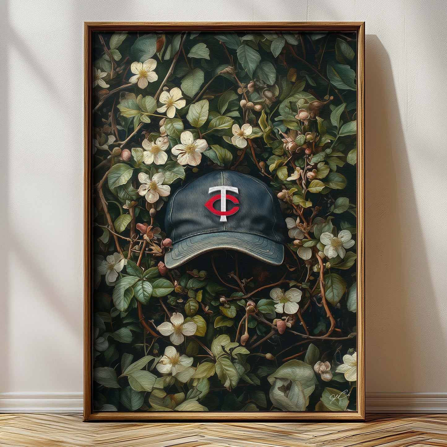 Minnesota Twins Floral Art Print