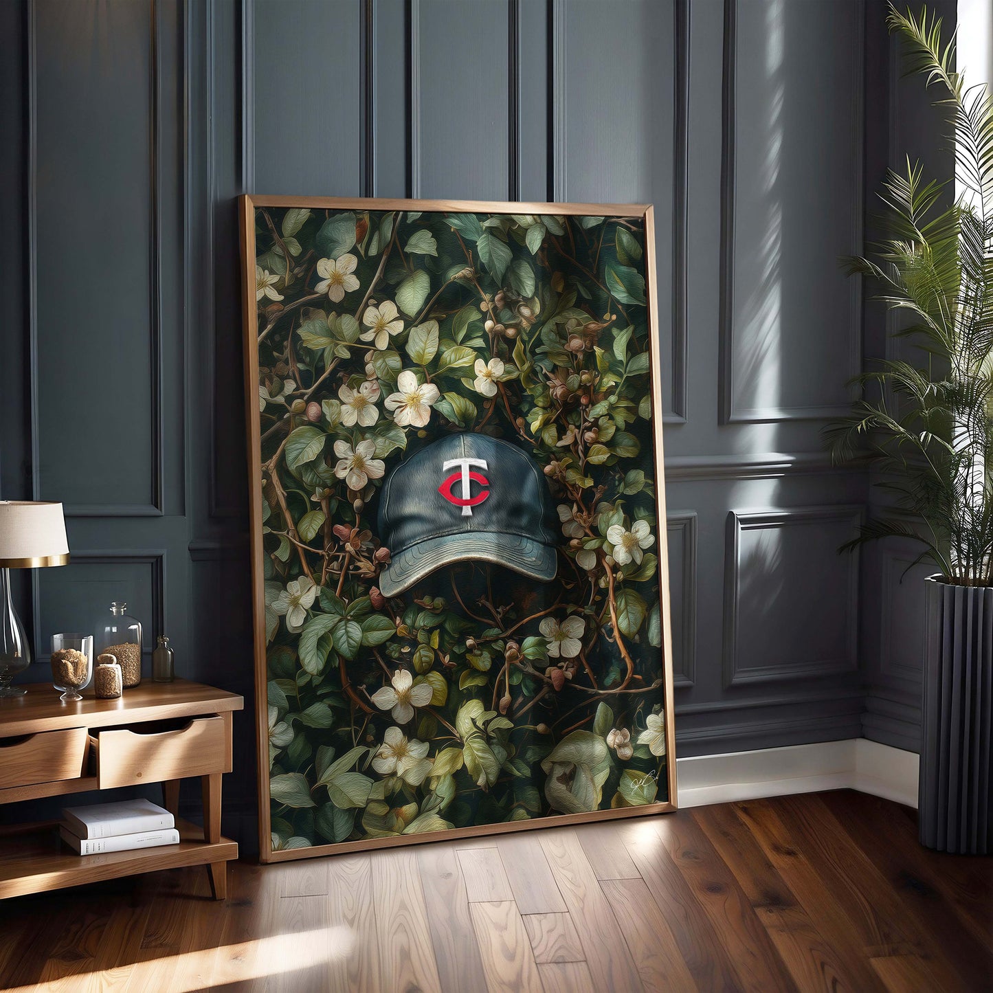 Minnesota Twins Floral Art Print