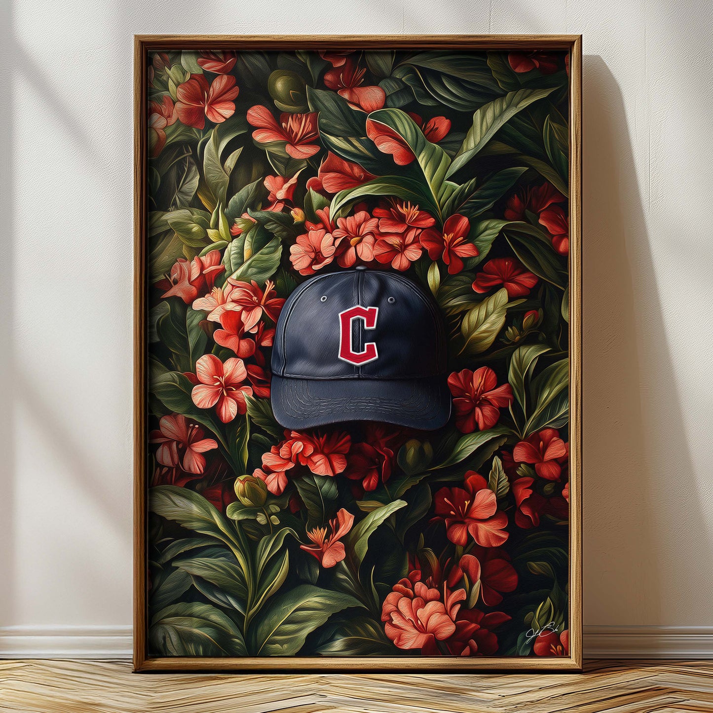 Cleveland Guardians Floral Art Print
