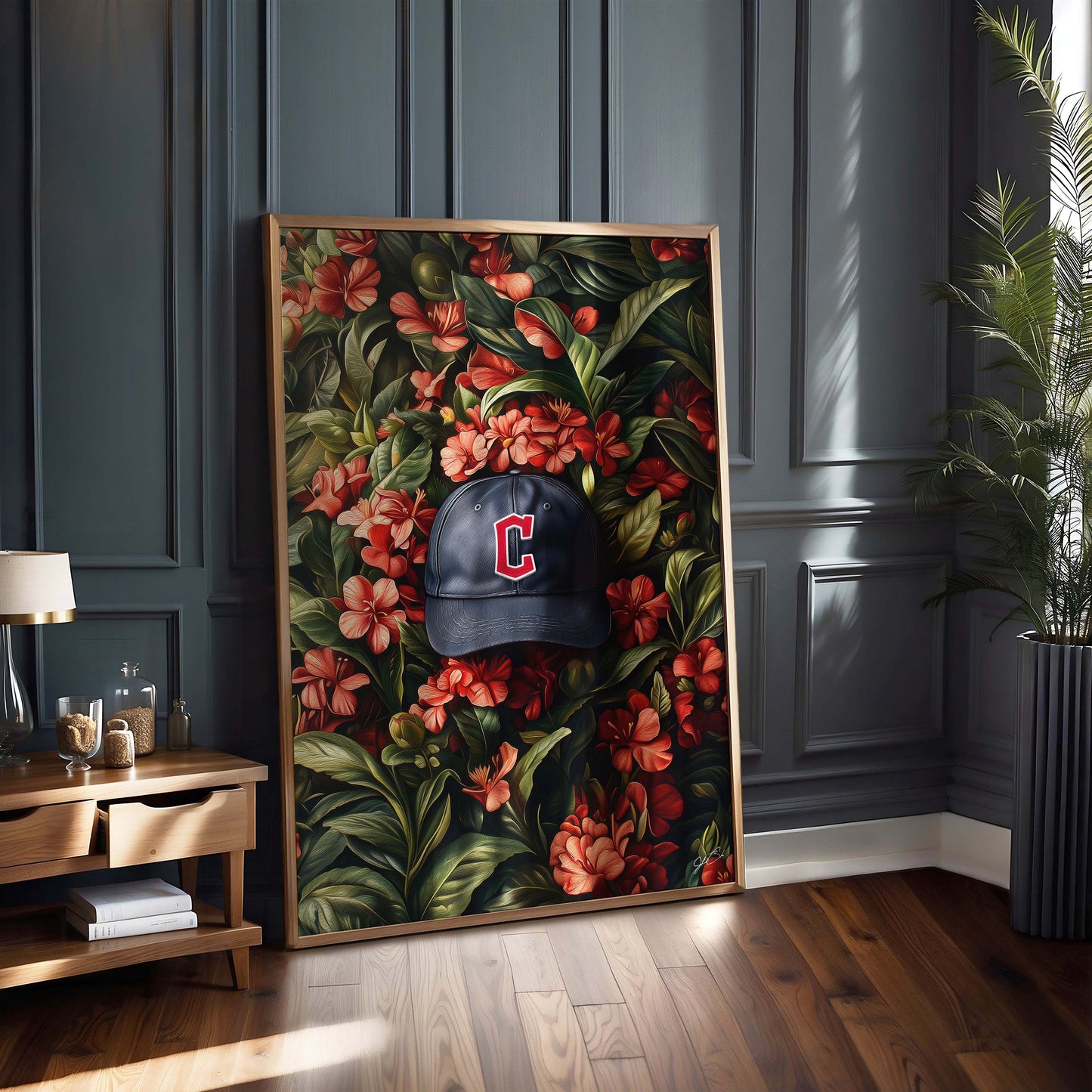 Cleveland Guardians Floral Art Print