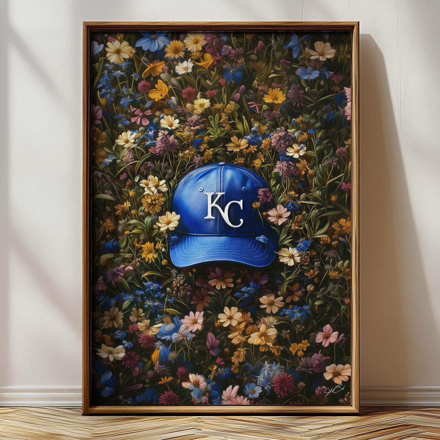 Kansas City Royals Floral Art Print