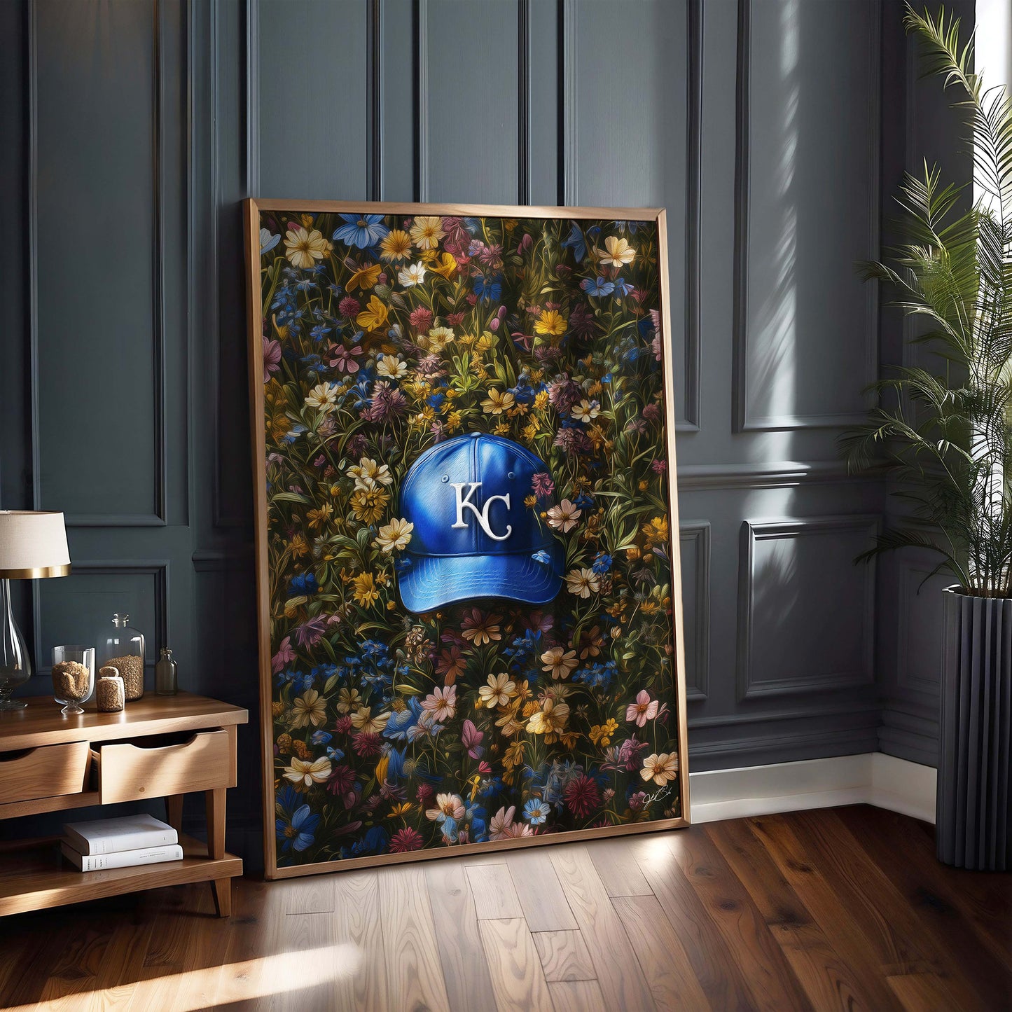 Kansas City Royals Floral Art Print
