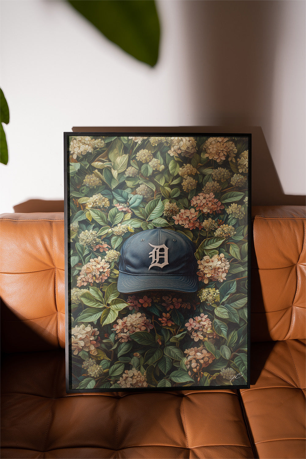 Detroit Tigers Floral Art Print