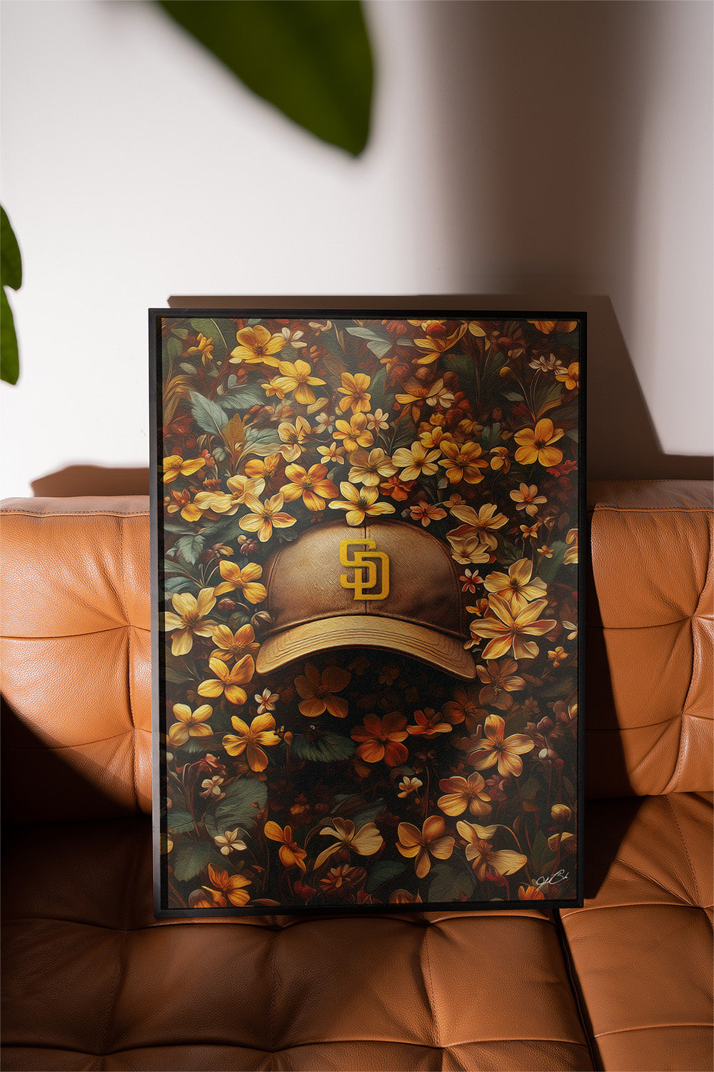 San Diego Padres Floral Art Print