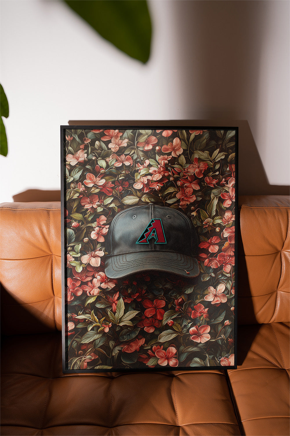 Arizona Diamondbacks Floral Art Print