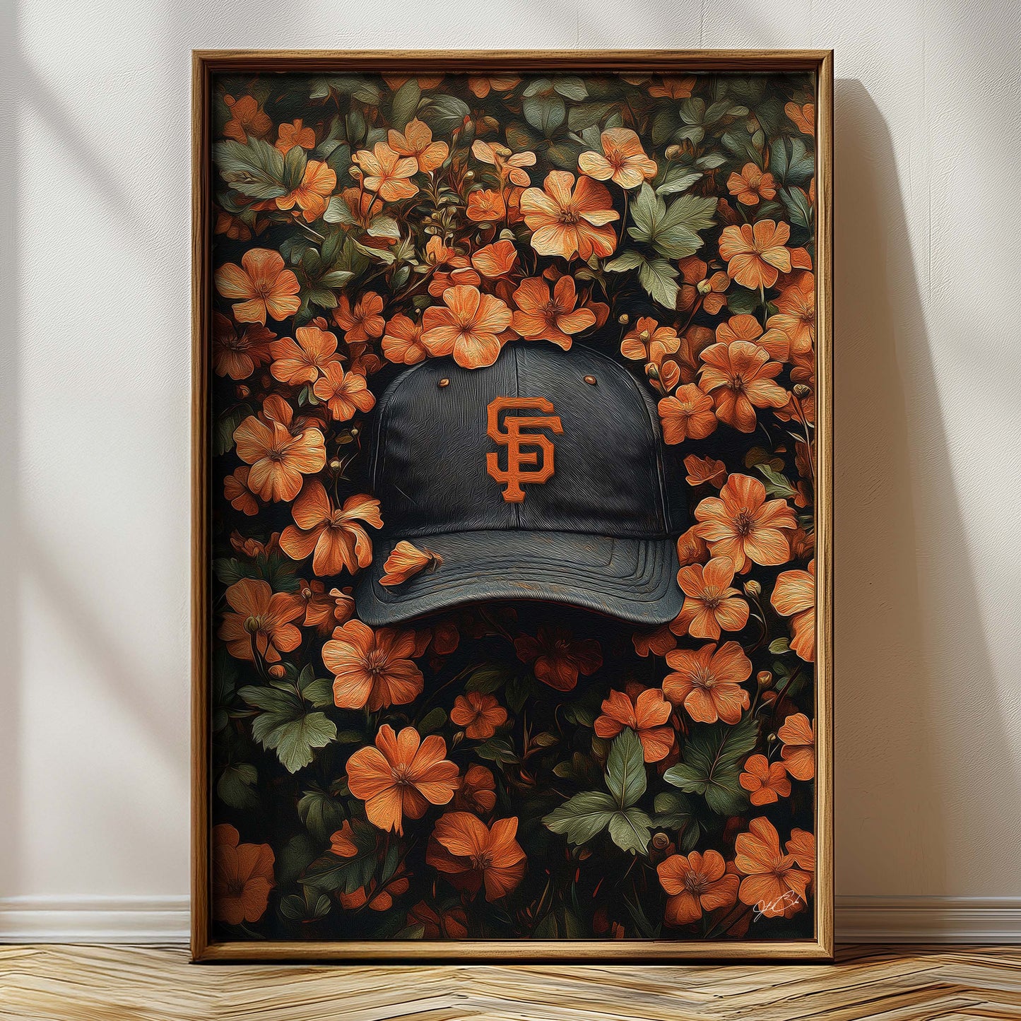 San Fransisco Giants Floral Art Print