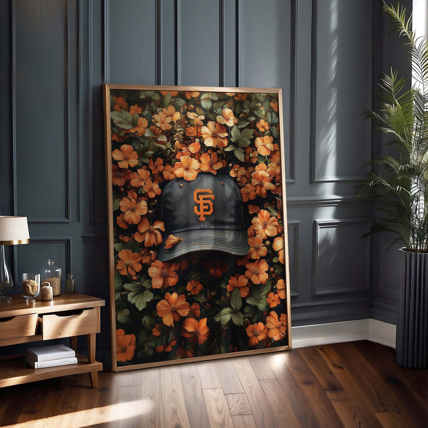 San Fransisco Giants Floral Art Print