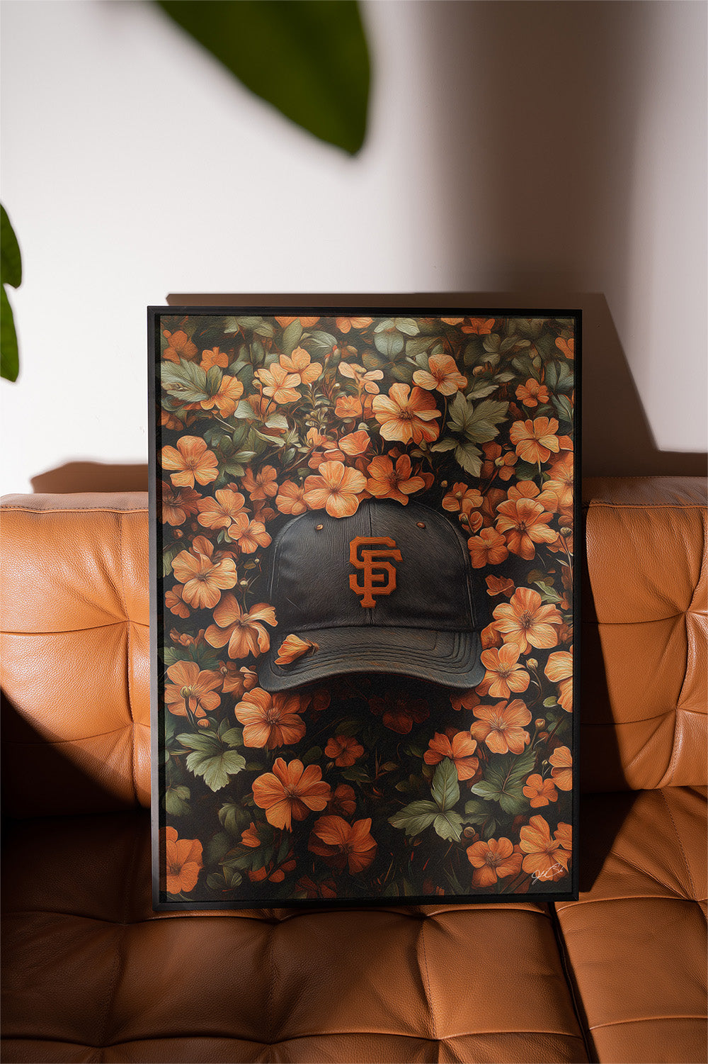 San Fransisco Giants Floral Art Print