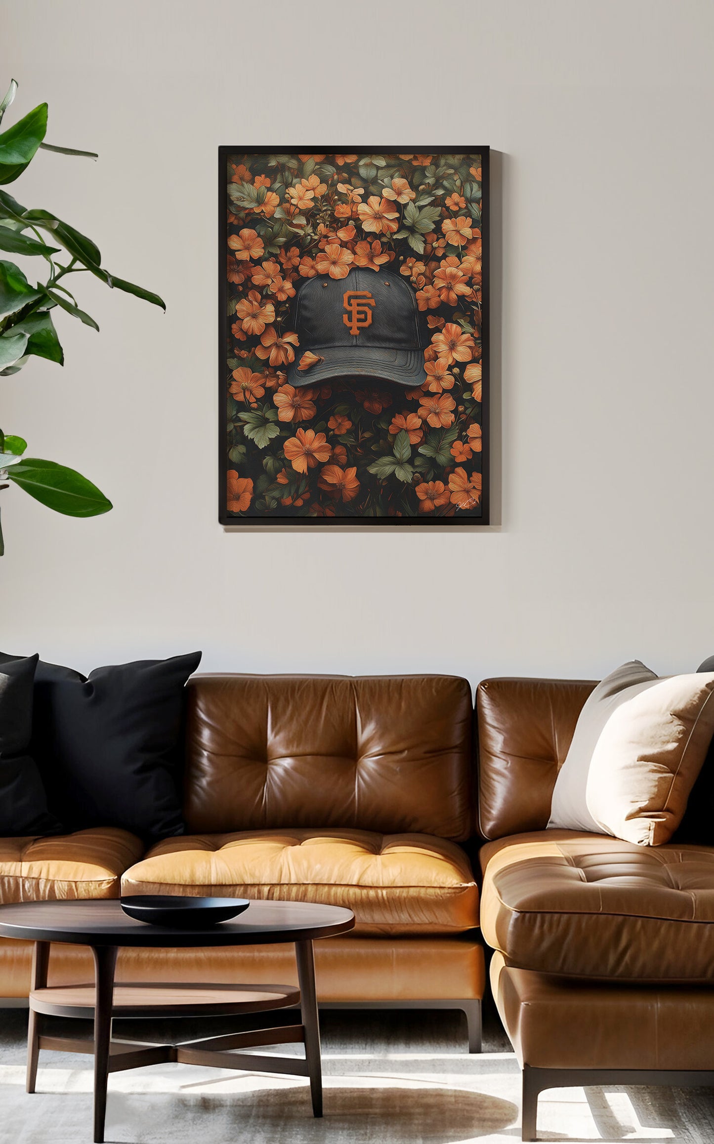 San Fransisco Giants Floral Art Print