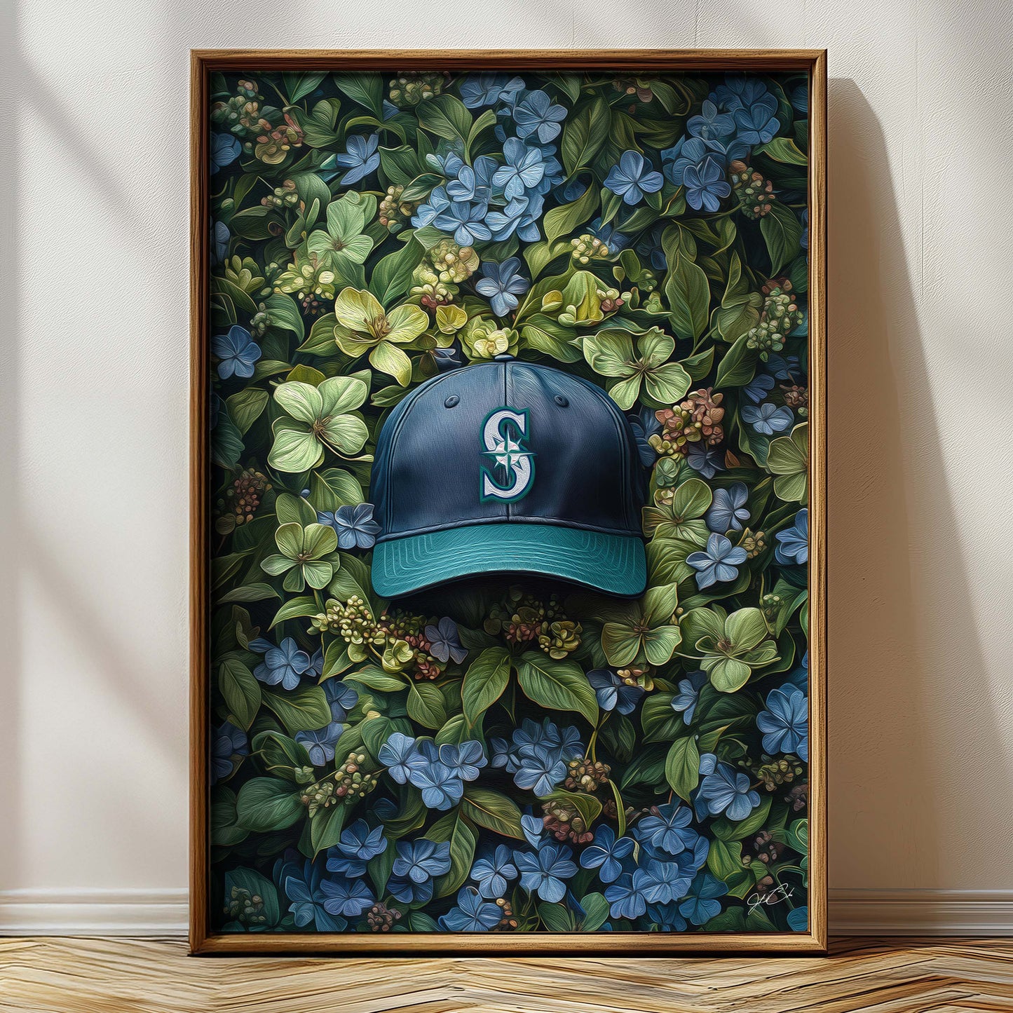 Seattle Mariners Floral Art Print