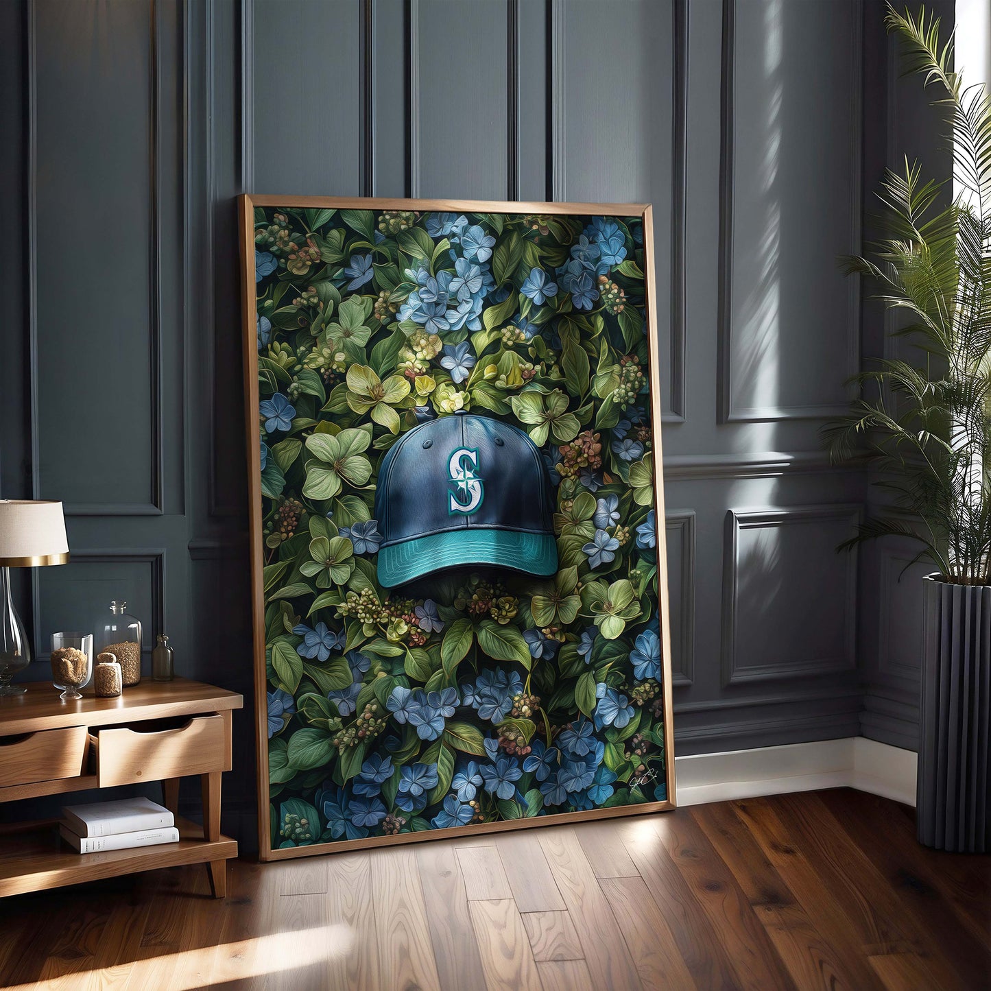 Seattle Mariners Floral Art Print