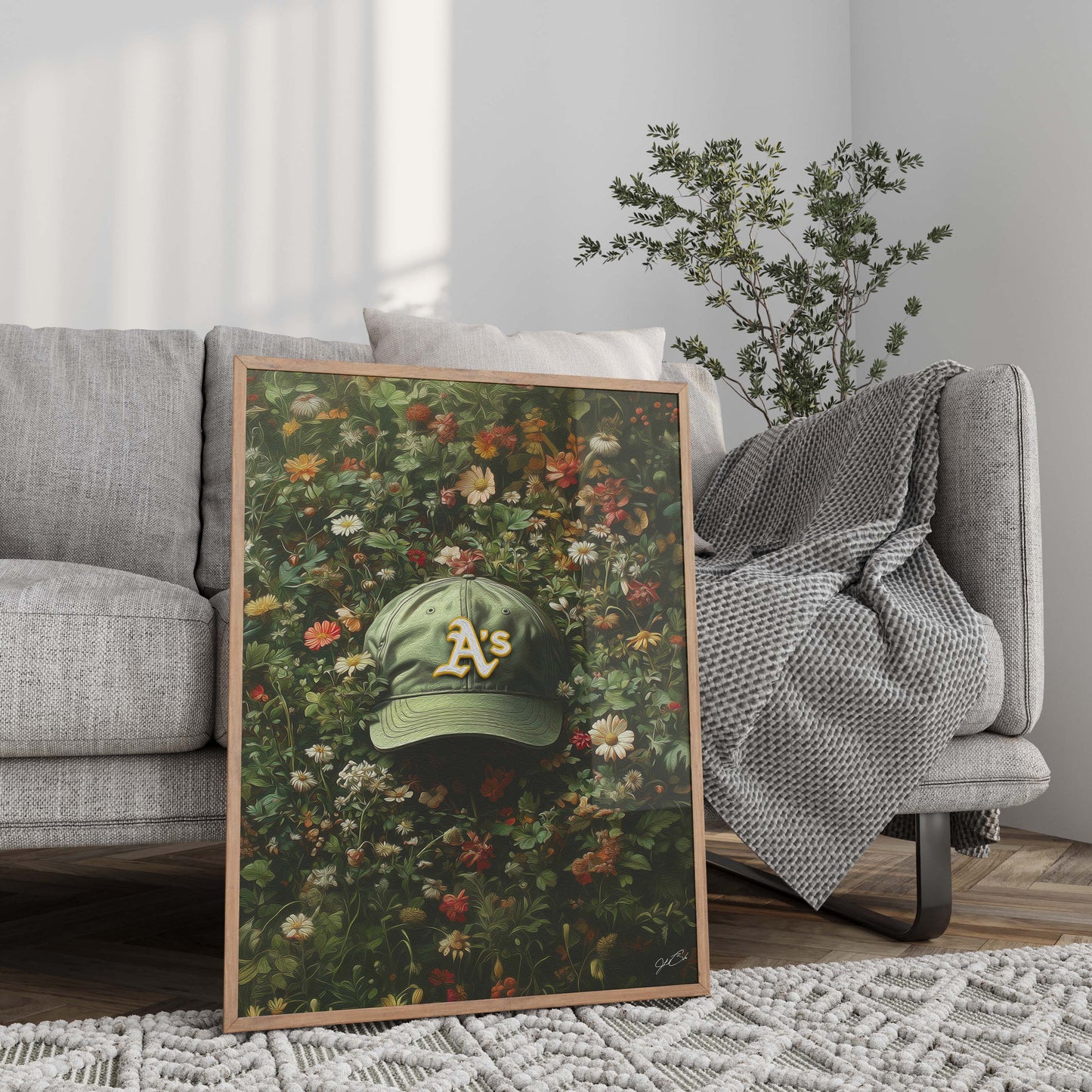 Oakland As Floral Art Print