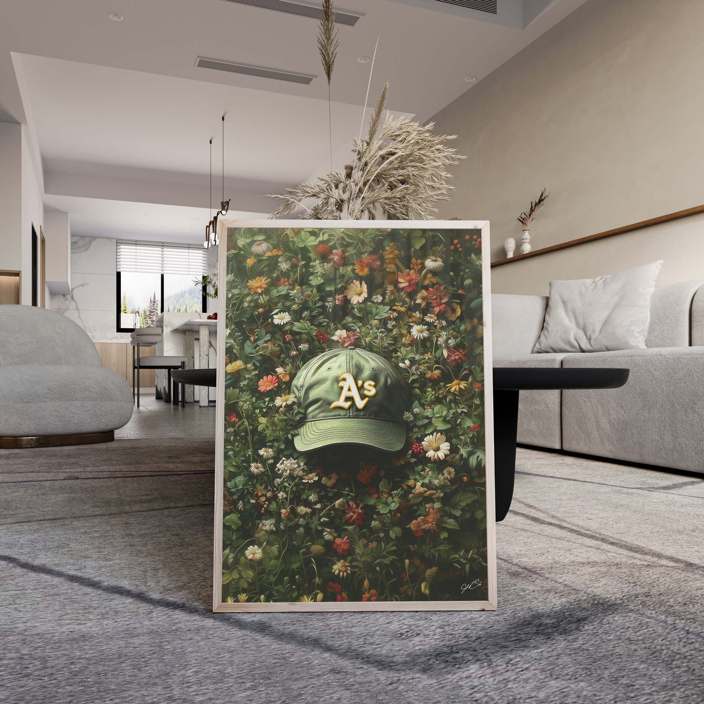 Oakland As Floral Art Print