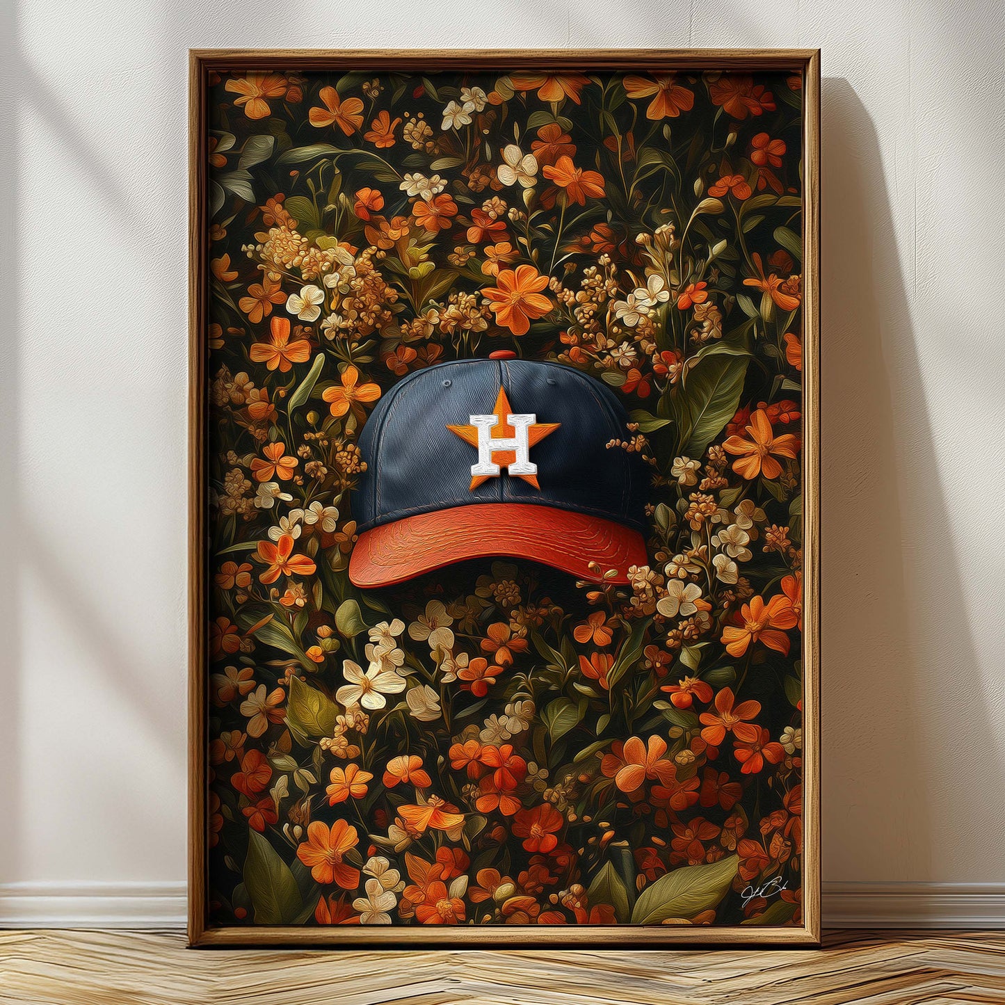 Houston Astros Floral Art Print
