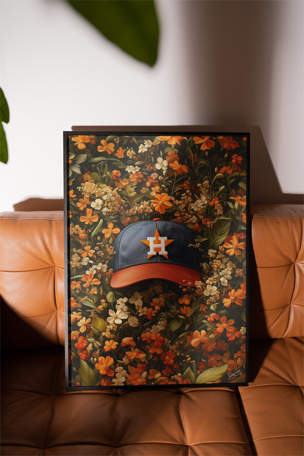 Houston Astros Floral Art Print